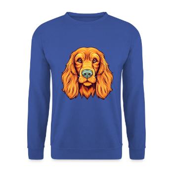 Irischer Setter Hund Rasse Aquarell Karikatur Kawaii C - Unisex Pullover - Royalblau - Vorne - Alina (178cm) & Michal (187cm)