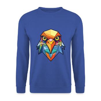 Kuckuck buntes Aquarell Tier Haustier Illustration - Unisex Pullover - Royalblau - Vorne - Alina (178cm) & Michal (187cm)