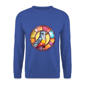 Kuckuck Bunte Karikatur Kawaii Anima - Unisex Pullover - Royalblau - Vorne - Alina (178cm) & Michal (187cm)