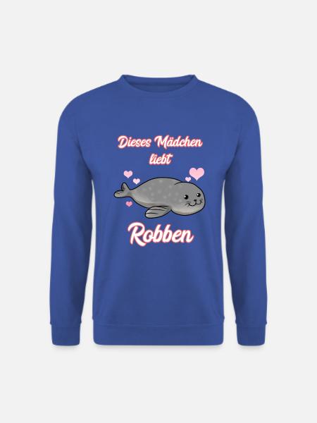 Dieses Mädchen Liebt Robben - Unisex Pullover - Royalblau