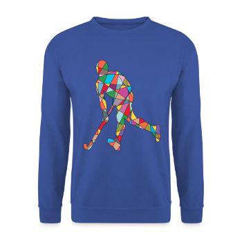Feldhockey Hockeyspieler Kinder Hockey Jungen - Unisex Pullover - Royalblau - Vorne - Alina (178cm) & Michal (187cm)