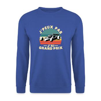 Ich kann nicht, ich habe einen tollen Preis - Unisex Pullover - Royalblau - Vorne - Alina (178cm) & Michal (187cm)
