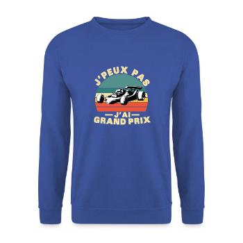 Ich kann nicht, ich habe einen tollen Preis - Unisex Pullover - Royalblau - Vorne - Alina (178cm) & Michal (187cm)
