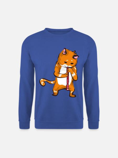 Schnurrende Oboenkatze Orchester - Unisex Pullover - Royalblau
