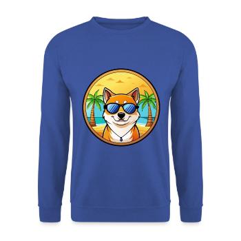 Shih Poo Hunderasse Cartoon Sonnenbrille Strand - Unisex Pullover - Royalblau - Vorne - Alina (178cm) & Michal (187cm)
