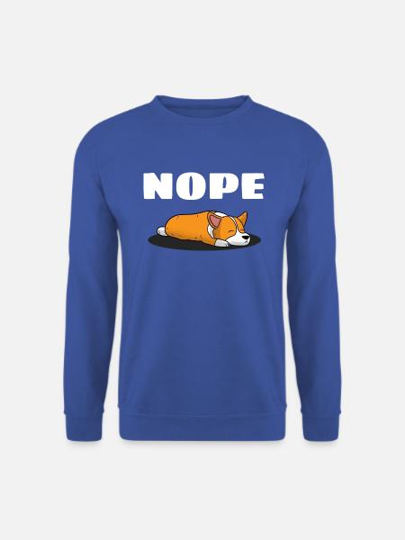 Nope Corgi - Unisex Pullover - Royalblau