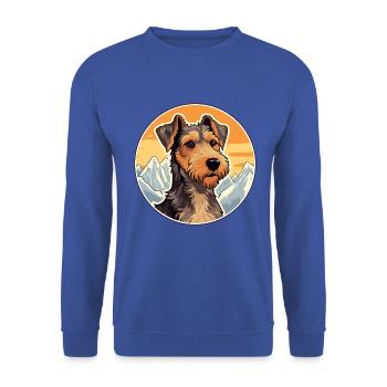 Deutsche Jagd Terrier Hunderasse Cartoon Kawaii Wa - Unisex Pullover - Royalblau - Vorne - Alina (178cm) & Michal (187cm)