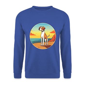 Alano Español Hund Rasse Cartoon Kawaii Clipart Hund - Unisex Pullover - Royalblau - Vorne - Alina (178cm) & Michal (187cm)
