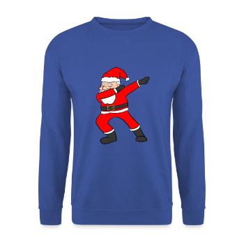 Dabbing Santa - Unisex Pullover - Royalblau - Vorne - Alina (178cm) & Michal (187cm)