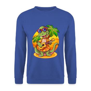 Drôle Serpent Dessin Animé Plage D’été Lunettes De Soleil Guitare - Sweat-shirt Unisexe - bleu royal - Devant - Alina (178cm) & Michal (187cm)