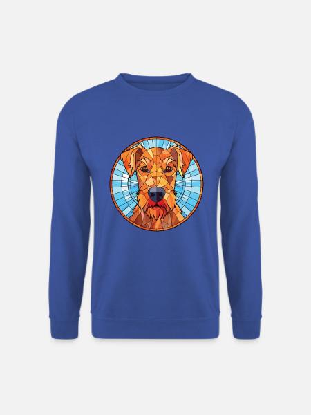 Irish Terrier Hunderasse Aquarell Illustration - Unisex Pullover - Royalblau