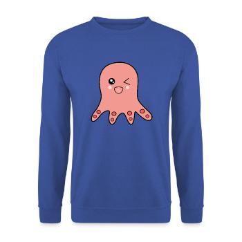 Oktopus Meerestiere - Unisex Pullover - Royalblau - Vorne - Alina (178cm) & Michal (187cm)