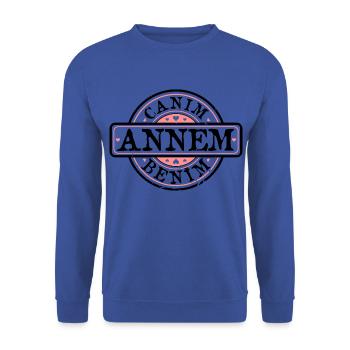 Mutter Anne Canim annem benim/ türkisch - Unisex Pullover - Royalblau - Vorne - Alina (178cm) & Michal (187cm)