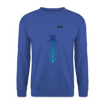 Odin - Unisex Pullover - Royalblau - Vorne - Alina (178cm) & Michal (187cm)