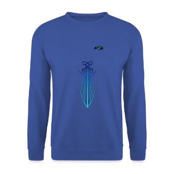 Odin - Unisex Pullover - Royalblau - Vorne - Alina (178cm) & Michal (187cm)
