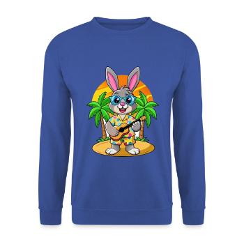 Lunettes de soleil de plage d’été de dessin animé de lapin drôle - Sweat-shirt Unisexe - bleu royal - Devant - Alina (178cm) & Michal (187cm)