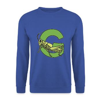 Springfreudige Heuschrecke Insektenfan - Unisex Pullover - Royalblau - Vorne - Alina (178cm) & Michal (187cm)