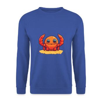 Craw Lustige Karikatur Kawaii Strand Illustration - Unisex Pullover - Royalblau - Vorne - Alina (178cm) & Michal (187cm)