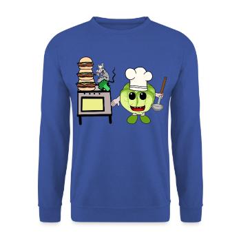 Kohl Koch Köche Köchin Kochkunst Gastgeber kochen - Unisex Pullover - Royalblau - Vorne - Alina (178cm) & Michal (187cm)