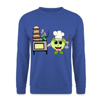 Kohl Koch Köche Köchin Kochkunst Gastgeber kochen - Unisex Pullover - Royalblau - Vorne - Alina (178cm) & Michal (187cm)