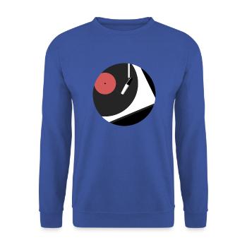 Plattenspieler - Unisex Pullover - Royalblau - Vorne - Alina (178cm) & Michal (187cm)