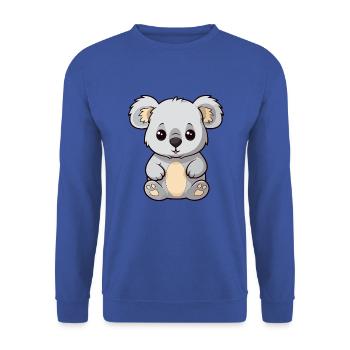 Koala Niedliche Karikatur Kawaii Aquarell Tier Haustier - Unisex Pullover - Royalblau - Vorne - Alina (178cm) & Michal (187cm)