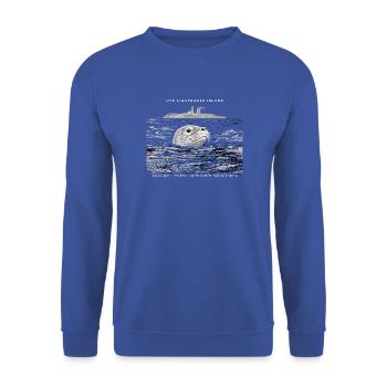 UTÖ GREY SEAL - Marine Textilien und Geschenke - Unisex Pullover - Royalblau - Vorne - Alina (178cm) & Michal (187cm)