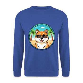 Shih Poo Hunderasse Cartoon Sonnenbrille Strand - Unisex Pullover - Royalblau - Vorne - Alina (178cm) & Michal (187cm)
