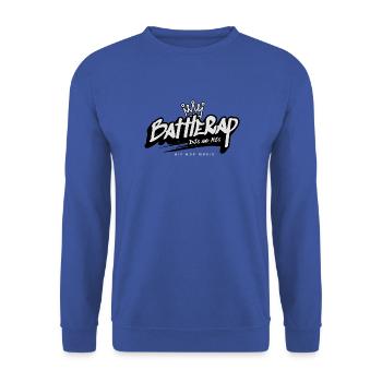 BattleRap Royalty – Kings Crown Edition - Unisex Pullover - Royalblau - Vorne - Alina (178cm) & Michal (187cm)