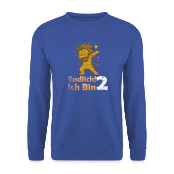 Endlich Ich Bin 2 Jähriger 2.Geburtstag - Unisex Pullover - Royalblau - Vorne - Alina (178cm) & Michal (187cm)