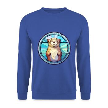 Gopher Buntglas Bunte Karikatur Kawaii Anima - Unisex Pullover - Royalblau - Vorne - Alina (178cm) & Michal (187cm)