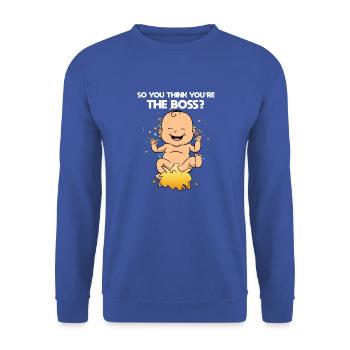 Baby Lustig Eltern Familie - Unisex Pullover - Royalblau - Vorne - Alina (178cm) & Michal (187cm)