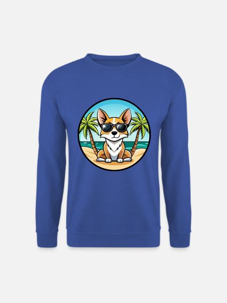 Miniatur Foxterrier Hunderasse Cartoon Sonnenbrille - Unisex Pullover - Royalblau