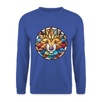 Igel Bunte Aquarell-Tierillustration - Unisex Pullover - Royalblau - Vorne - Alina (178cm) & Michal (187cm)