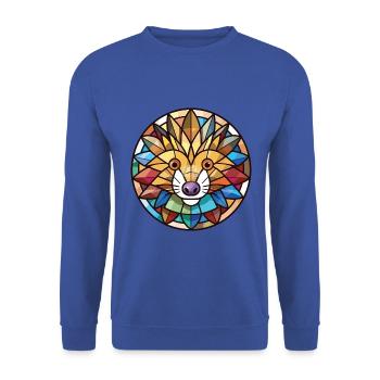 Igel Bunte Aquarell-Tierillustration - Unisex Pullover - Royalblau - Vorne - Alina (178cm) & Michal (187cm)