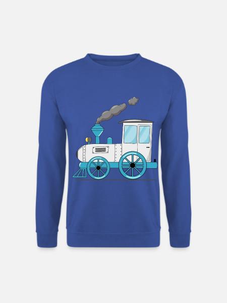 Kinderzug Eisenbahn weiß - Unisex Pullover - Royalblau