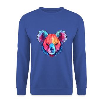Koala Buntes Aquarell Cartoon Kawaii Tier - Unisex Pullover - Royalblau - Vorne - Alina (178cm) & Michal (187cm)