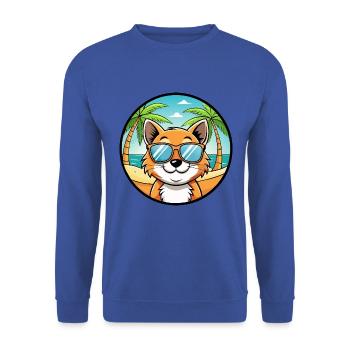 Bambino Katzenrasse Cartoon Sonnenbrille Strand - Unisex Pullover - Royalblau - Vorne - Alina (178cm) & Michal (187cm)