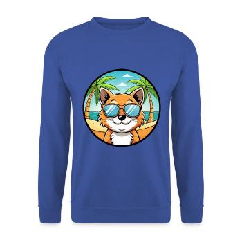 Bambino Katzenrasse Cartoon Sonnenbrille Strand - Unisex Pullover - Royalblau - Vorne - Alina (178cm) & Michal (187cm)