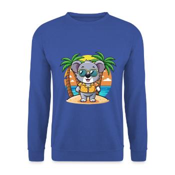 Koala Lustige Cartoon Sommer Strand Sonnenbrille - Unisex Pullover - Royalblau - Vorne - Alina (178cm) & Michal (187cm)