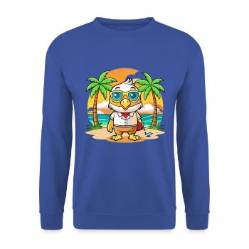 Hawk Lustige Cartoon Sommer Strand Sonnenbrille - Unisex Pullover - Royalblau - Vorne - Alina (178cm) & Michal (187cm)