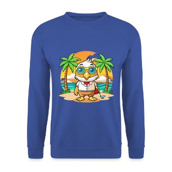 Hawk Lustige Cartoon Sommer Strand Sonnenbrille - Unisex Pullover - Royalblau - Vorne - Alina (178cm) & Michal (187cm)
