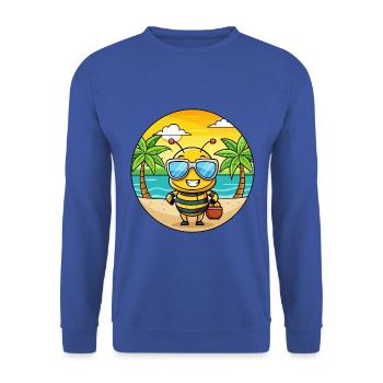 Biene Lustige Cartoon Sommer Strand Sonnenbrille - Unisex Pullover - Royalblau - Vorne - Alina (178cm) & Michal (187cm)