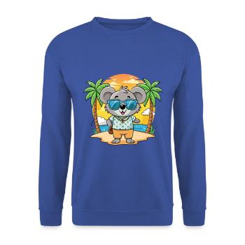 Koala Lustige Cartoon Sommer Strand Sonnenbrille - Unisex Pullover - Royalblau - Vorne - Alina (178cm) & Michal (187cm)