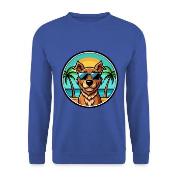 Pudelpointer Chien Race Dessin Animé Lunettes De Soleil Plage - Sweat-shirt Unisexe - bleu royal - Devant - Alina (178cm) & Michal (187cm)