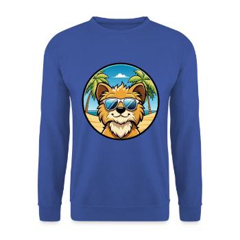 Lowchen Kleiner Löwe Hund Rasse Cartoon Sonnenbrille - Unisex Pullover - Royalblau - Vorne - Alina (178cm) & Michal (187cm)