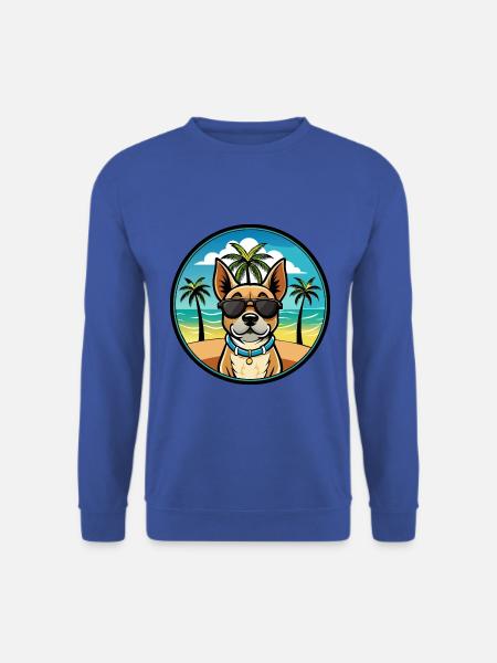 Braque Du Bourbonnais Hunderasse Cartoon Sonnenbrille - Unisex Pullover - Royalblau