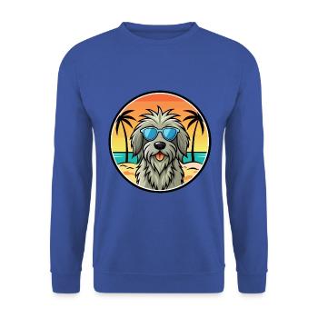 Lunettes de soleil Bergamasco Shepherd Dog Breed Cartoon - Sweat-shirt Unisexe - bleu royal - Devant - Alina (178cm) & Michal (187cm)
