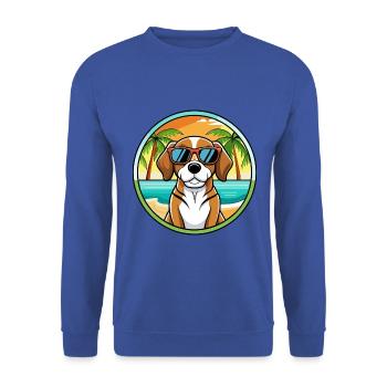 Beagle Harrier Hunderasse Cartoon Sonnenbrille Strand - Unisex Pullover - Royalblau - Vorne - Alina (178cm) & Michal (187cm)