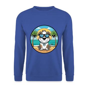 Argentino Chien Race Dessin Animé Lunettes De Soleil Plage - Sweat-shirt Unisexe - bleu royal - Devant - Alina (178cm) & Michal (187cm)